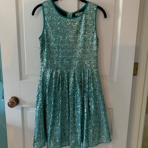 ISSI Turquoise Sequin Dress